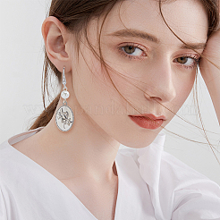 3 paire de crochets de boucles d'oreilles en argent sterling plaqué rhodium anti-ternissement&nbsp;STER-BBC0006-71