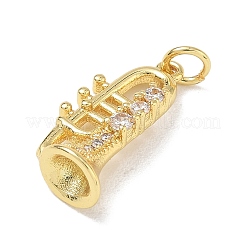 Messing micro pave klare zirkonia anhänger&nbsp;KK-D289-01G-11