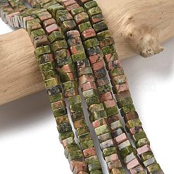 Natur Unakit Perlen Stränge&nbsp;G-A280-C10-01