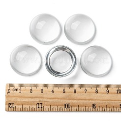 Demi transparente cabochons de verre ronde&nbsp;X-GGLA-R027-30mm