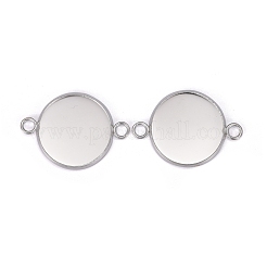 Connecteurs cabochons en acier inoxydable 201&nbsp;STAS-F191-15S-H
