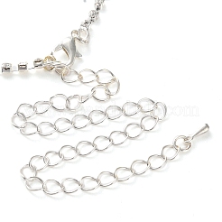 Halsketten mit rechteckigem Anhänger aus Strassen und Ohrstecker-Sets mit Pferdeauge für Damen&nbsp;SJEW-U001-01P-04