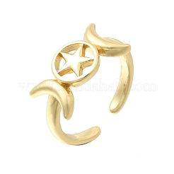 Bagues de manchette ouvertes en laiton pour femmes&nbsp;RJEW-K322-01G
