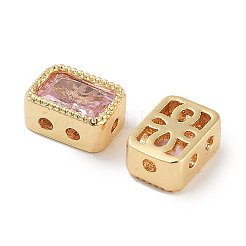 Perline zirconi micro pave  in ottone&nbsp;KK-C051-48G-01