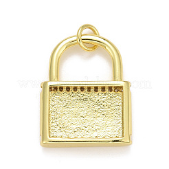 Pendentifs en laiton de placage de rack avec zircone cubique&nbsp;KK-E262-09G