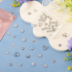 54 pièces 9 chapeaux de perles en laiton de style&nbsp;KK-TA0003-41