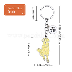 Porte-clés pour chien wewaysmile porte-clés de voiture porte-clés pendentif pour animaux de compagnie porte-clés pour chien adorable porte-clés en métal portable cadeau pour amoureux des animaux de compagnie fournitures de fête à thème d'anniversaire pour chiot (labrador)&nbsp;JX806A