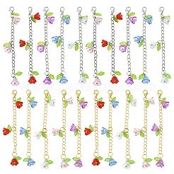 10 pièce 5 styles de décorations suspendues en forme de fleur en acrylique&nbsp;HJEW-FS00085