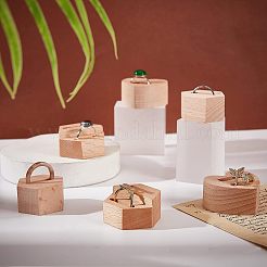 6 Stück 3 Stile Holz Fingerring Displayständer&nbsp;RDIS-OC0001-04