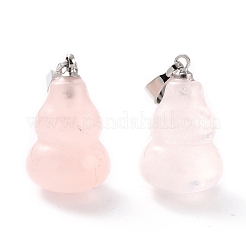 Colgantes naturales de cuarzo rosa&nbsp;G-G846-01C