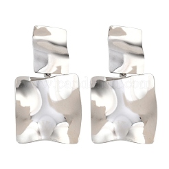 Boucles d'oreilles pendantes carrées en acier inoxydable 304&nbsp;EJEW-K268-79A-P