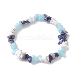 2 verstellbares Set aus geflochtenen Perlenarmbändern und Stretcharmbändern aus natürlichem Edelstein&nbsp;BJEW-JB10995