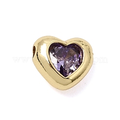 Perles en laiton pavé de zircone cubique&nbsp;KK-CBA960E-05C-G