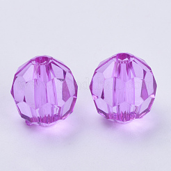 Perles en acrylique transparente&nbsp;TACR-Q257-6mm-V48