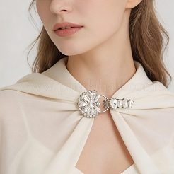 2 pz fermagli a scatto in lega di strass a forma di fiore&nbsp;FIND-FH0018-22A