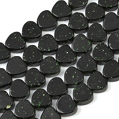 Chapelets de perles en pierre d'or verte synthétique&nbsp;GG-CBA199E-B03-01