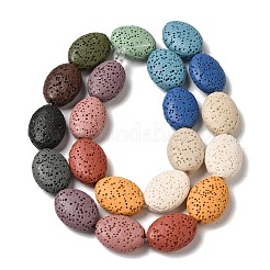 Fili di perle di roccia lavica naturale&nbsp;G-O126-03A-19