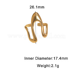Anillos abiertos de acero inoxidable 304 irregulares para esposas&nbsp;WG1364A-02