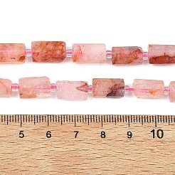 Natürliche Stränge aus hämatoidem Quarz / eisenhaltigen Quarzperlen&nbsp;G-H352-A01-04