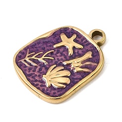 Pendentifs en acier inoxydable 303 émaillé&nbsp;SA-CBA9D90-05G-02