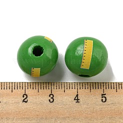 Gedruckte europäische Holzperlen&nbsp;WOOD-L020-D11