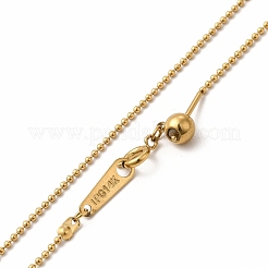 Ionenplattierung (IP) 304 Edelstahl Kugelkette Halskette für Frauen&nbsp;STAS-E185-01G