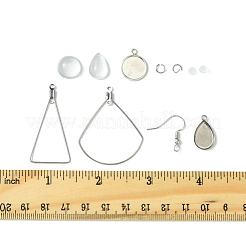 DIY-Set zur Herstellung von Ohrhängern aus Edelstahl 304 mit Dreieck und Fächer&nbsp;DIY-FS0007-85