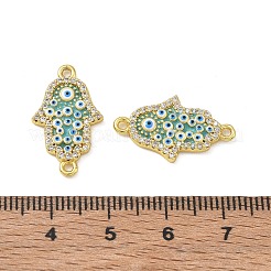 Verbindungsanhänger mit Mikropavé aus Messing mit durchsichtigen Zirkonia-Steinen&nbsp;CU-CBA6B6F-10G