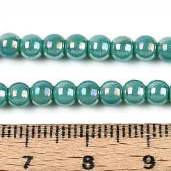 Fili di perline di vetro opaco placca&nbsp;GLAA-T032-P4mm-AB12A