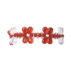 Bracelets tressés en perles bicônes en cristal autrichien imitation pour femmes&nbsp;BJEW-MZ00177-01