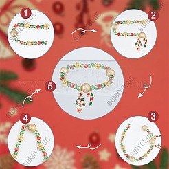 Kit per la creazione di braccialetti di Natale fai da te&nbsp;BJEW-SC0001-07