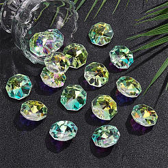 16 pezzo di strass di vetro ottagonale da cucire&nbsp;GLAA-SP0001-83B-01