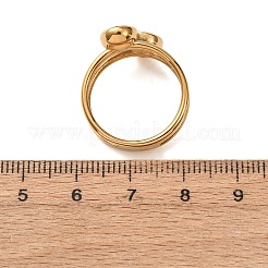 304 Edelstahl Pavé-Fingerringe mit Zirkonia für Damen&nbsp;RJEW-K319-02C-G