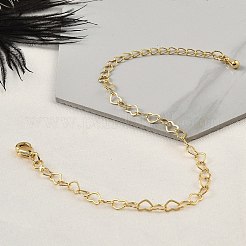 Cobre amarillo del corazón del acoplamiento para las mujeres&nbsp;BJEW-G735-07G