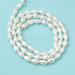 Galvanisieren Sie Muschelperlen-Perlenstränge&nbsp;BSHE-G010-4x6mm-01