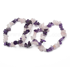 Chips Edelstein Perlen Stretch Armbänder&nbsp;BJEW-JB01824-04