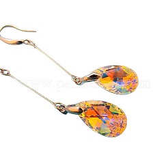 Boucles d'oreilles pendantes en laiton et quartz synthétique pour femmes&nbsp;WG42CC0-01