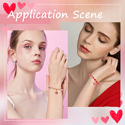 DIY-Schmucksets für Stretch-Armbänder mit Glasperlen zum Thema Valentinstag&nbsp;DIY-SC0028-68