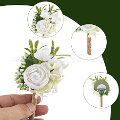 6 broche boutonnière en tissu de soie&nbsp;AJEW-CP0006-34