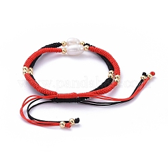 Set di bracciali con perline intrecciate con fili di nylon regolabili&nbsp;BJEW-JB05259