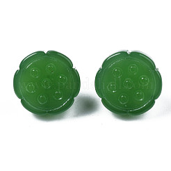 Imitation breloques de verre de jade&nbsp;X-GLAA-S054-24B