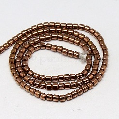 Electroplate non magnetici ematite sintetico fili di perline&nbsp;G-J163-2x2mm-01