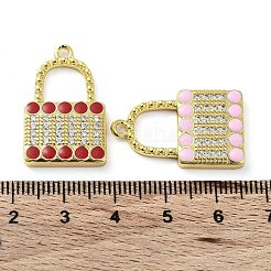 Pendenti in zirconi cubici trasparenti in micro pavè di ottone&nbsp;KK-F871-14G