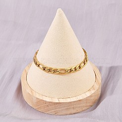 Bracciali a catena figaro in acciaio inossidabile 304 per donna&nbsp;BJEW-G757-15G