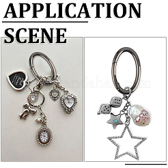 10 anneaux de porte à ressort en alliage de zinc.&nbsp;FIND-SP0004-31B