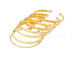 7 ensemble de bracelets manchette en alliage 7 styles pour femmes&nbsp;WG7D095-01