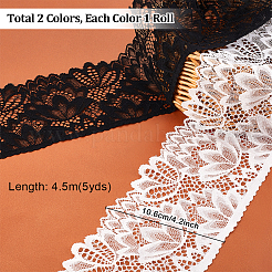10 Yards 2 Farben Stretch-Nylon Blumenstickerei Spitzenband&nbsp;OCOR-PH0005-87