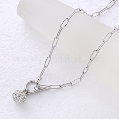 Collier pendentif sphère en acier titane pour femme&nbsp;TP1840