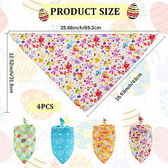 4 pañuelo triangular de poliéster para mascotas de 4 estilos&nbsp;AJEW-CP0006-08A-02