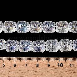 Transparentes perles de verre de galvanoplastie brins&nbsp;EGLA-N012-13